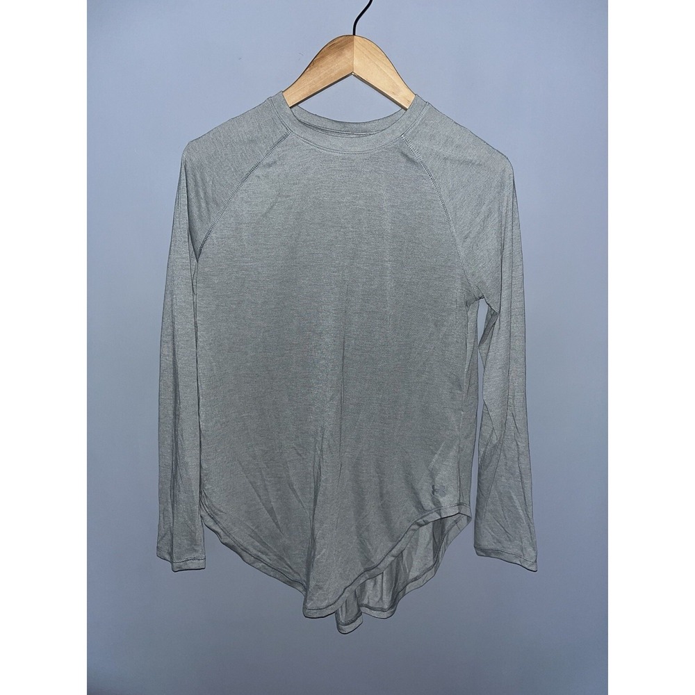 Under Armour Womens Gray Long Sleeve Open Back Cutout Activewear Top Small‎